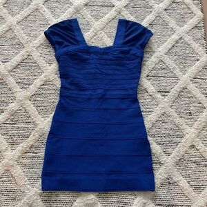 Royal Blue Bandage Mini Dress